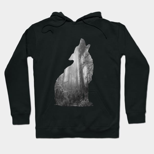 Wolf Silhouette | Wild Forest Hoodie by ChipiArtPrints